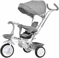 三輪車 子供用 バイク 多機能 折りたたみ 取り外し可能 サンシェード付 グレー 51xU9bp+5JL._AC_SY200_QL15_.jpg